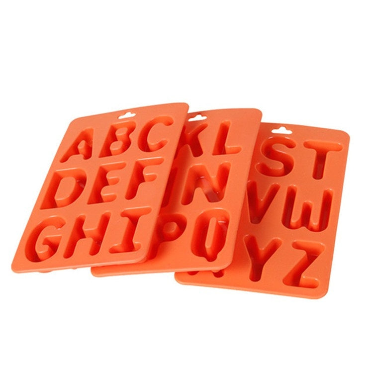 A-Z 3 in 1 Letter Ice Cube Ice Box Silicone Ice Tray Set