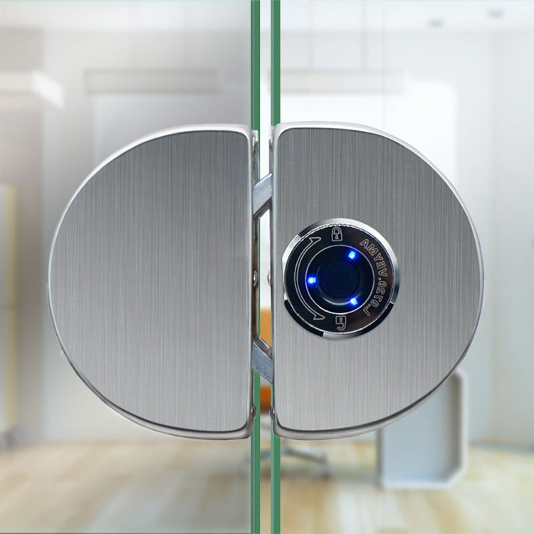 BLM002 20 Groups Fingerprint Glass Door Lock U-shaped Double-open Punch-free Intelligent Lock