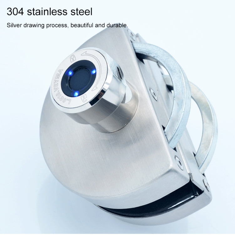 BLM002 20 Groups Fingerprint Glass Door Lock U-shaped Double-open Punch-free Intelligent Lock