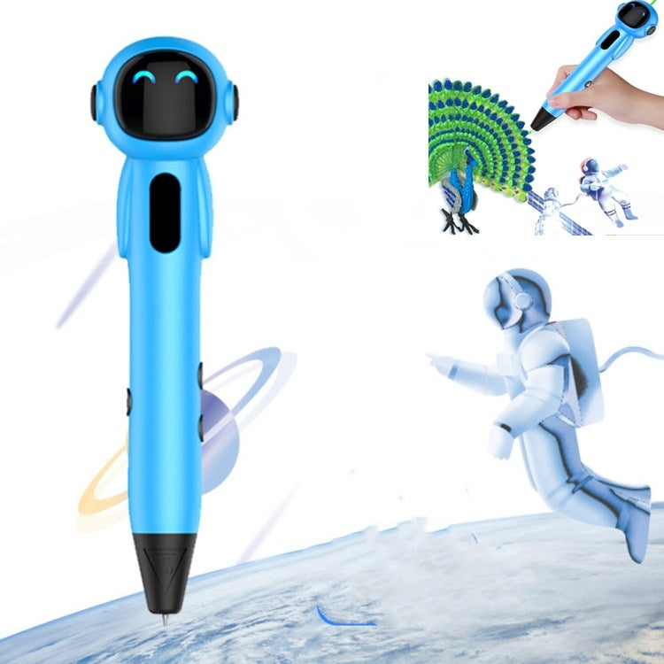 Astronaut 3D Printing Pen Low Temperature Intelligent Wireless Stereo Graffiti Painting Children 3D Brush, Battery Capacity:1000 mAH