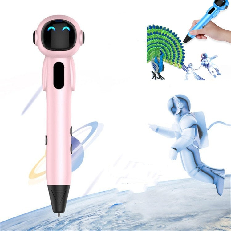 Astronaut 3D Printing Pen Low Temperature Intelligent Wireless Stereo Graffiti Painting Children 3D Brush, Battery Capacity:1000 mAH