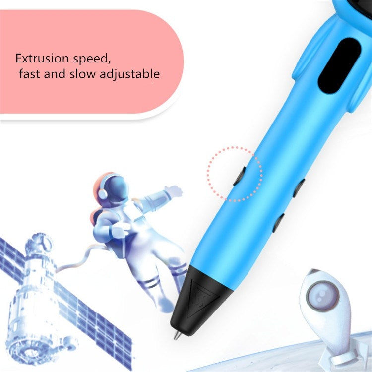 Astronaut 3D Printing Pen Low Temperature Intelligent Wireless Stereo Graffiti Painting Children 3D Brush, Battery Capacity:1000 mAH