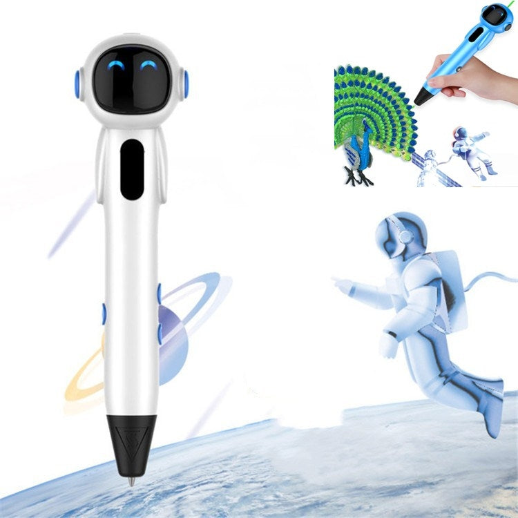 Astronaut 3D Printing Pen Low Temperature Intelligent Wireless Stereo Graffiti Painting Children 3D Brush, Battery Capacity:1000 mAH