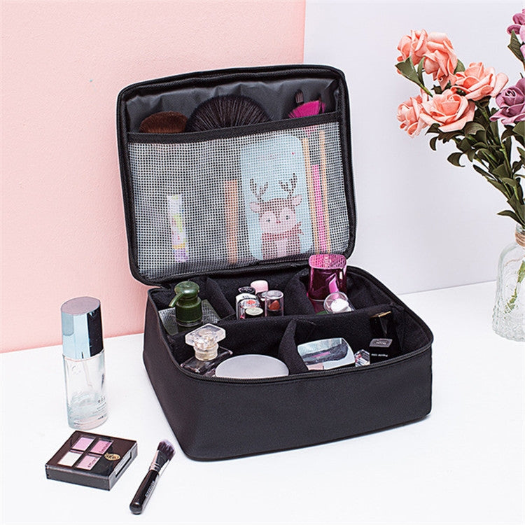 Cosmetic Bag Large Capacity Simple Wash Bag Travel Waterproof Portable Cosmetic Storage Bag, Style:Net Pocket