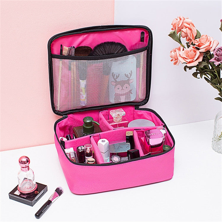 Cosmetic Bag Large Capacity Simple Wash Bag Travel Waterproof Portable Cosmetic Storage Bag, Style:Net Pocket