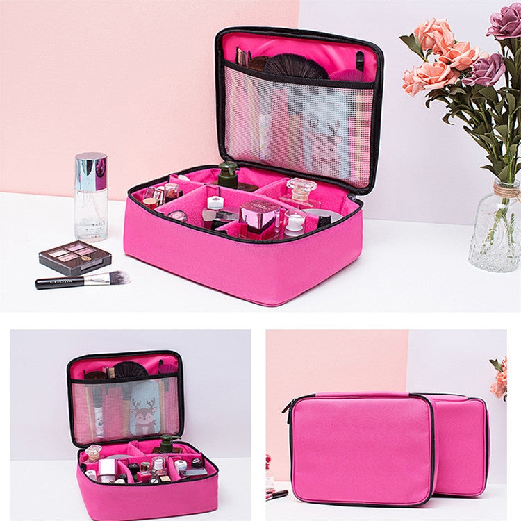 Cosmetic Bag Large Capacity Simple Wash Bag Travel Waterproof Portable Cosmetic Storage Bag, Style:Net Pocket