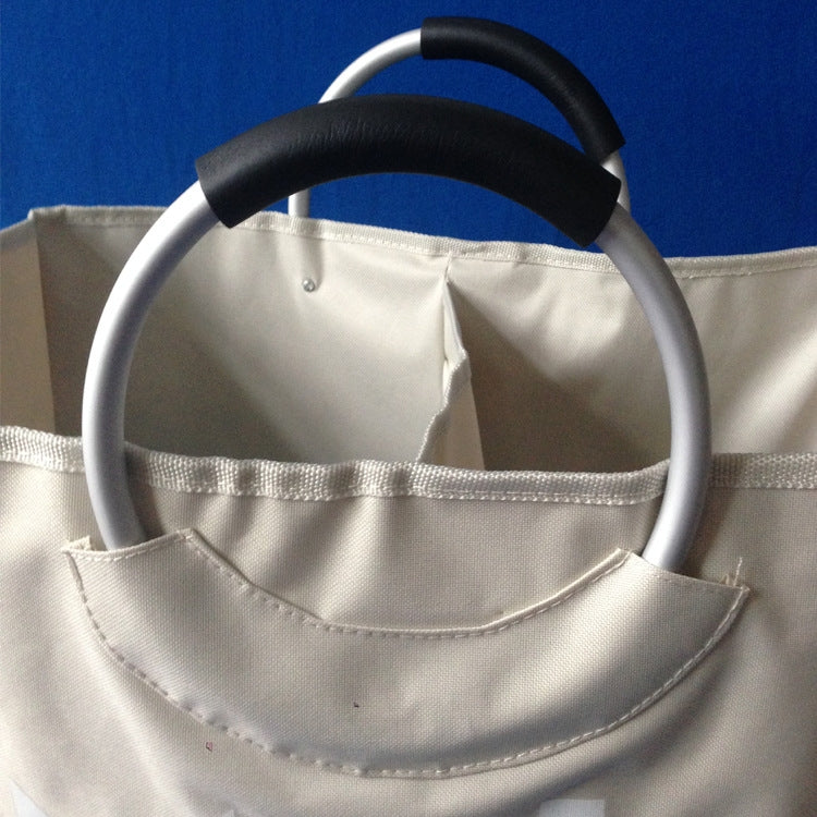 Single Grid Portable Dual Layers Oxford Dirty Cloth Basket Large Waterproof Clothes Laundry Bag