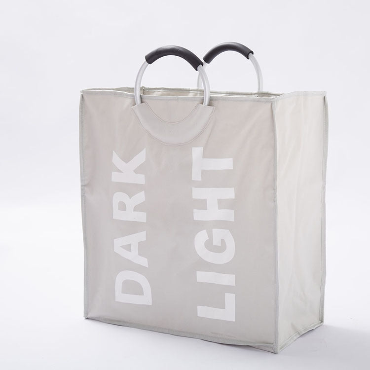 Double Grids Portable Dual Layers Oxford Dirty Cloth Basket Large Waterproof Clothes Laundry Bag