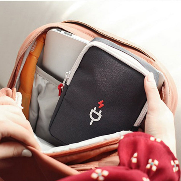 2 PCS Digital Bag Data Lines Power Bank Package Portable Multi-function Travel Storage Bag