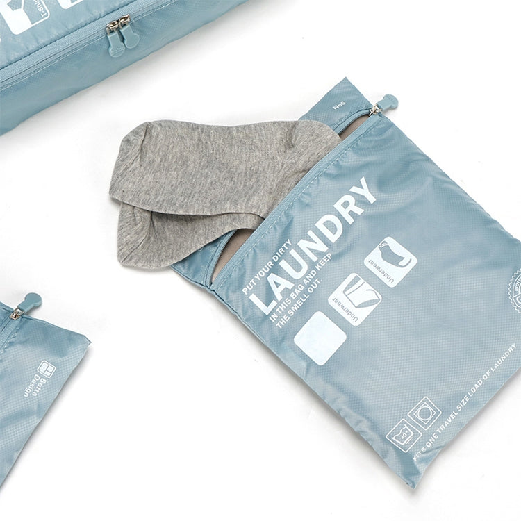 7 in 1 Packing Cube Travel Storage Bags Unisex Portable Large Capacity Clothing Cosmetics Sorting Pouch Organizer