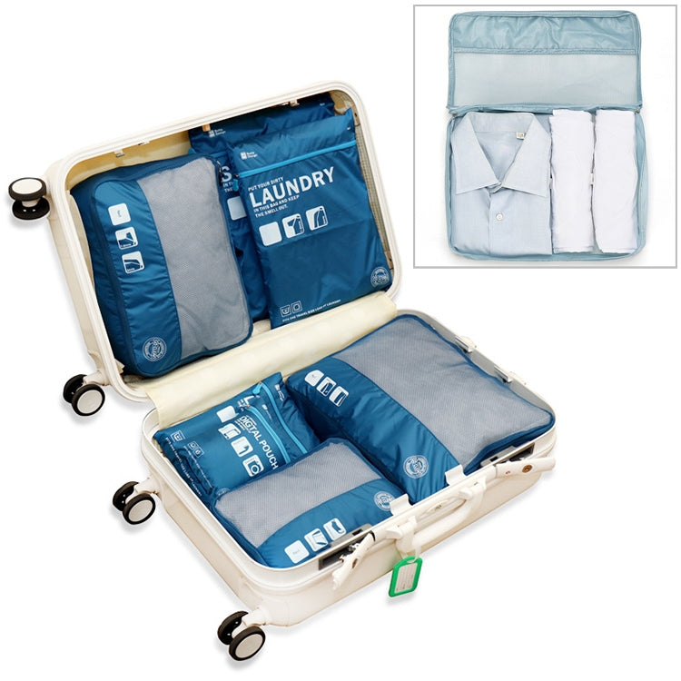 7 in 1 Packing Cube Travel Storage Bags Unisex Portable Large Capacity Clothing Cosmetics Sorting Pouch Organizer