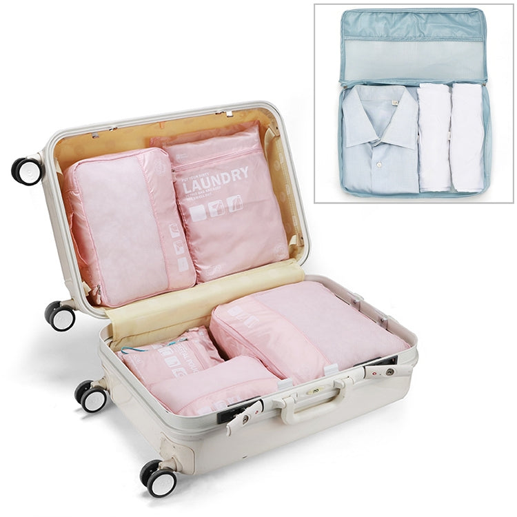 7 in 1 Packing Cube Travel Storage Bags Unisex Portable Large Capacity Clothing Cosmetics Sorting Pouch Organizer