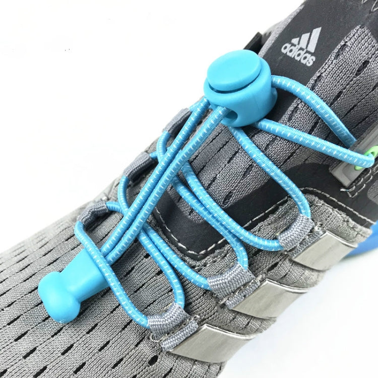 2 Pairs Elastic Band Round Spring Buckle Adult Children Safety Elastic Free Lazy Shoelaces
