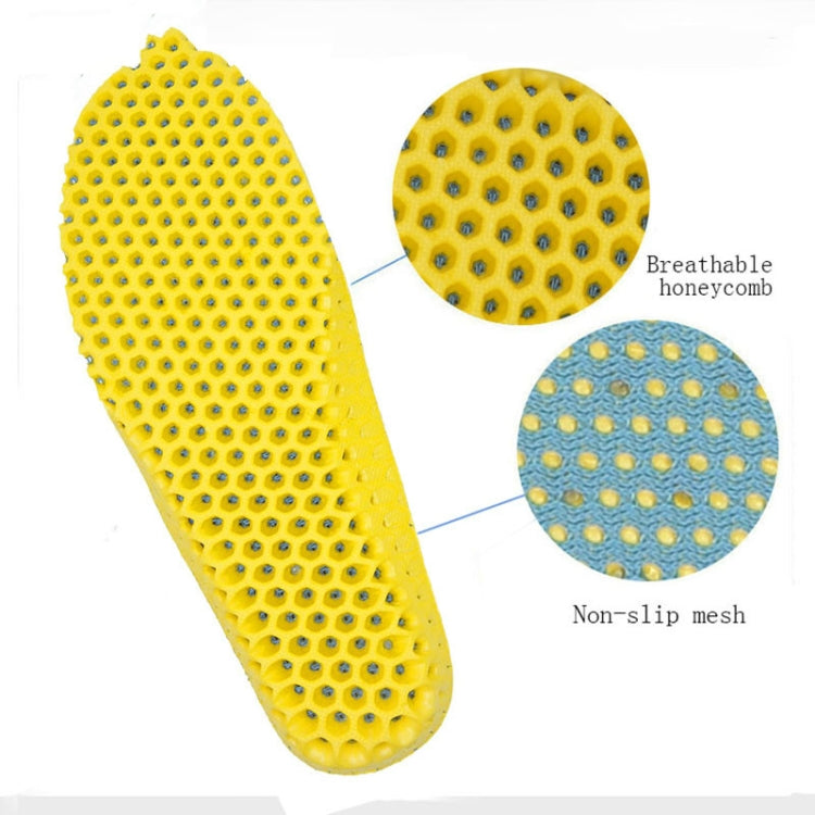 5 Pairs Stretch Breathable Deodorant Running Cushion Insoles, Shoe Size:36(Deep Blue)