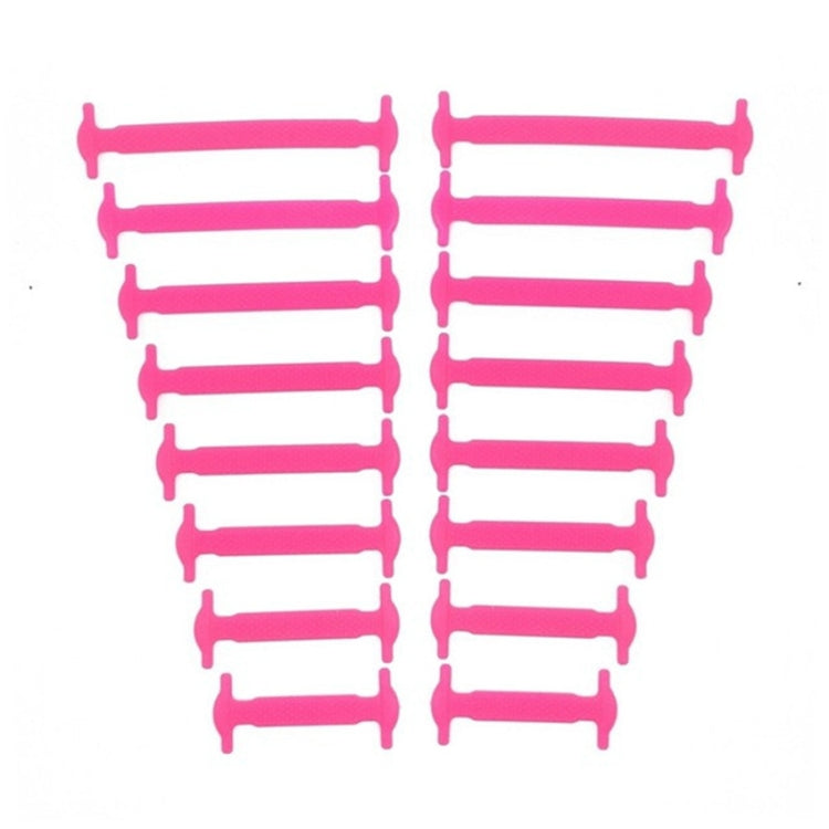 16 PCS / Set Running No Tie Shoelaces Fashion Unisex Athletic Elastic Silicone ShoeLaces