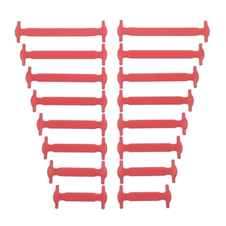 16 PCS / Set Running No Tie Shoelaces Fashion Unisex Athletic Elastic Silicone ShoeLaces