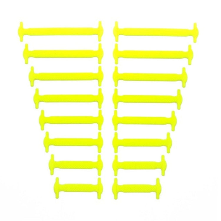 16 PCS / Set Running No Tie Shoelaces Fashion Unisex Athletic Elastic Silicone ShoeLaces