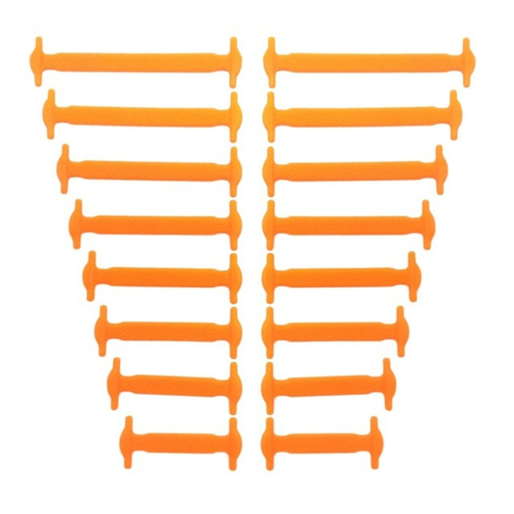 16 PCS / Set Running No Tie Shoelaces Fashion Unisex Athletic Elastic Silicone ShoeLaces