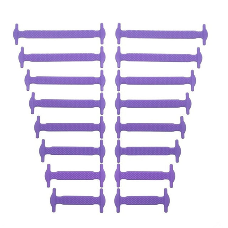 16 PCS / Set Running No Tie Shoelaces Fashion Unisex Athletic Elastic Silicone ShoeLaces