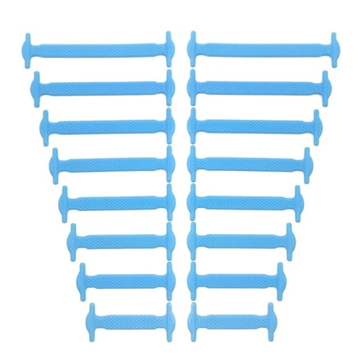 16 PCS / Set Running No Tie Shoelaces Fashion Unisex Athletic Elastic Silicone ShoeLaces