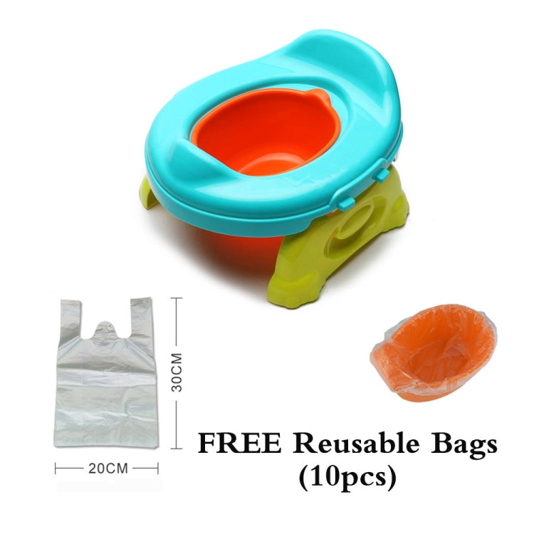 Children Portable Mini Toilet Bedpan Travel Potty With Removable Bowl(Blue)