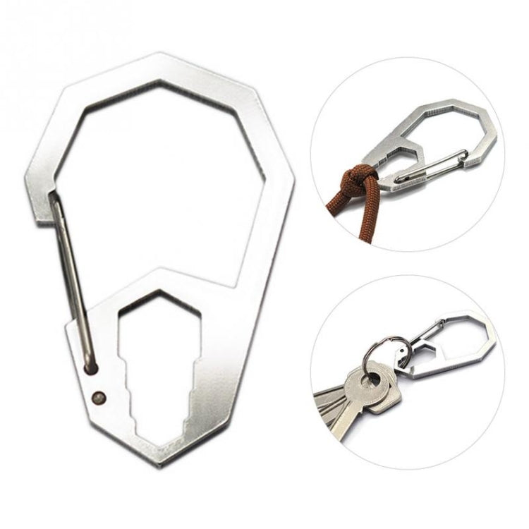 5 PCS EDC Outdoor Camping Tool Outer Hex Spanner Carabiner Stainless Steel Climbing Buckle Multi-Function Keychain Hanging Buckle