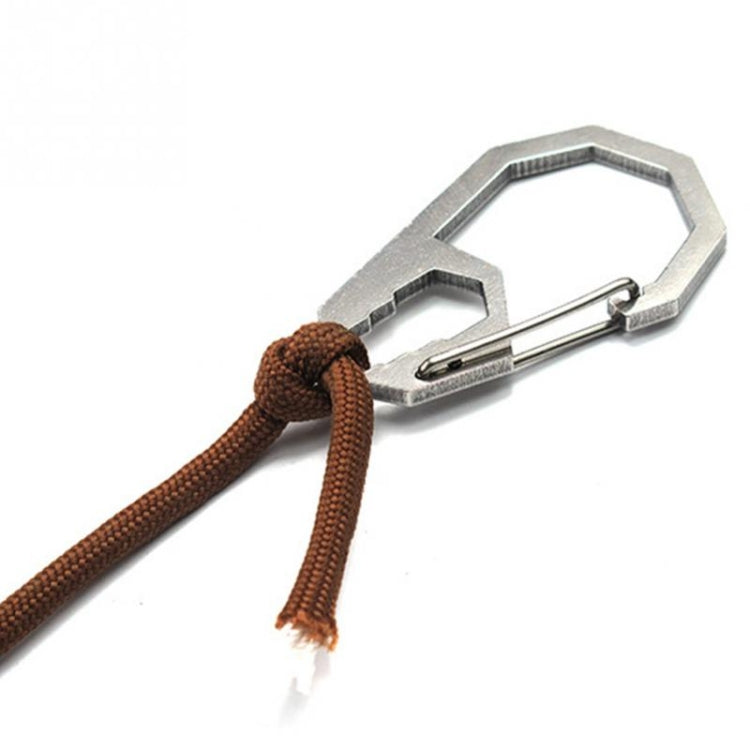 5 PCS EDC Outdoor Camping Tool Outer Hex Spanner Carabiner Stainless Steel Climbing Buckle Multi-Function Keychain Hanging Buckle