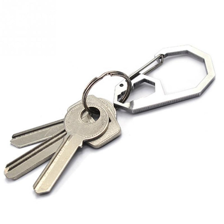 5 PCS EDC Outdoor Camping Tool Outer Hex Spanner Carabiner Stainless Steel Climbing Buckle Multi-Function Keychain Hanging Buckle