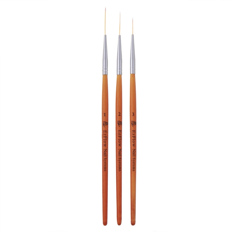3 PCS Acrylic Nail Art UV Gel Design Dot Painting Detailing Pen Brushes Tool Set Nail Art Tools