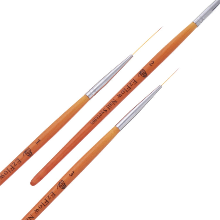 3 PCS Acrylic Nail Art UV Gel Design Dot Painting Detailing Pen Brushes Tool Set Nail Art Tools