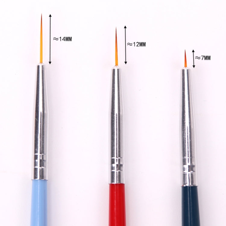 Nail Brushl Art Line Painting Pen 3D Tips DIY Acrylic UV Gel Brushes Drawing Design Girl Manicure Painting Tool