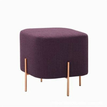 Nordic Home Fabric Metal Shoe Bench Simple Creative Square Small Stool Sofa Bench