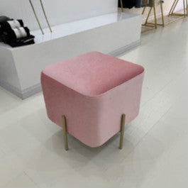 Nordic Home Fabric Metal Shoe Bench Simple Creative Square Small Stool Sofa Bench