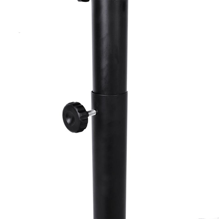 Aluminium Hair Salon Instrument Tray Adjustable Height Trolley Beauty Tools, Color:Black(With Hair Dryer)