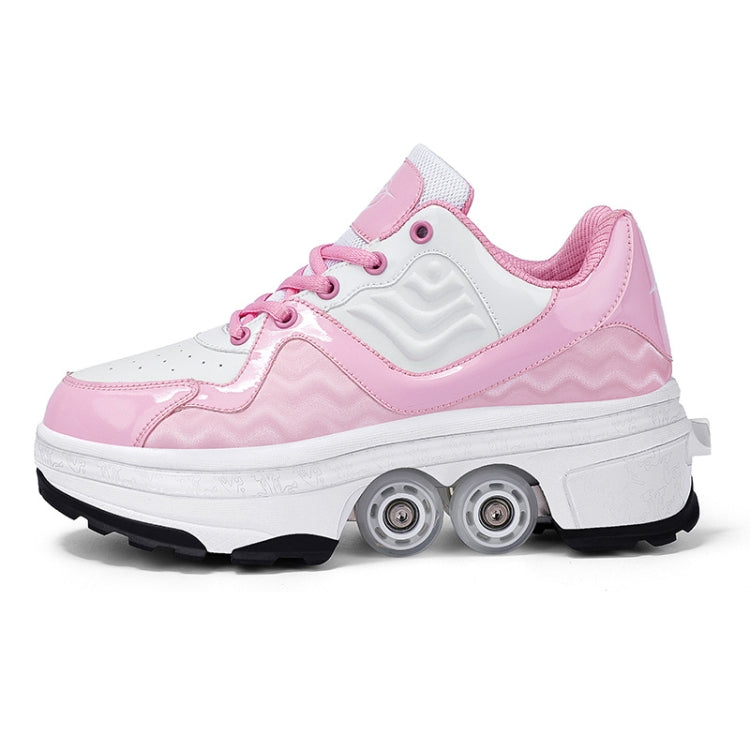 DF09 Children Runaway Sports Shoes Four-wheel Retractable Roller Skates, Size: