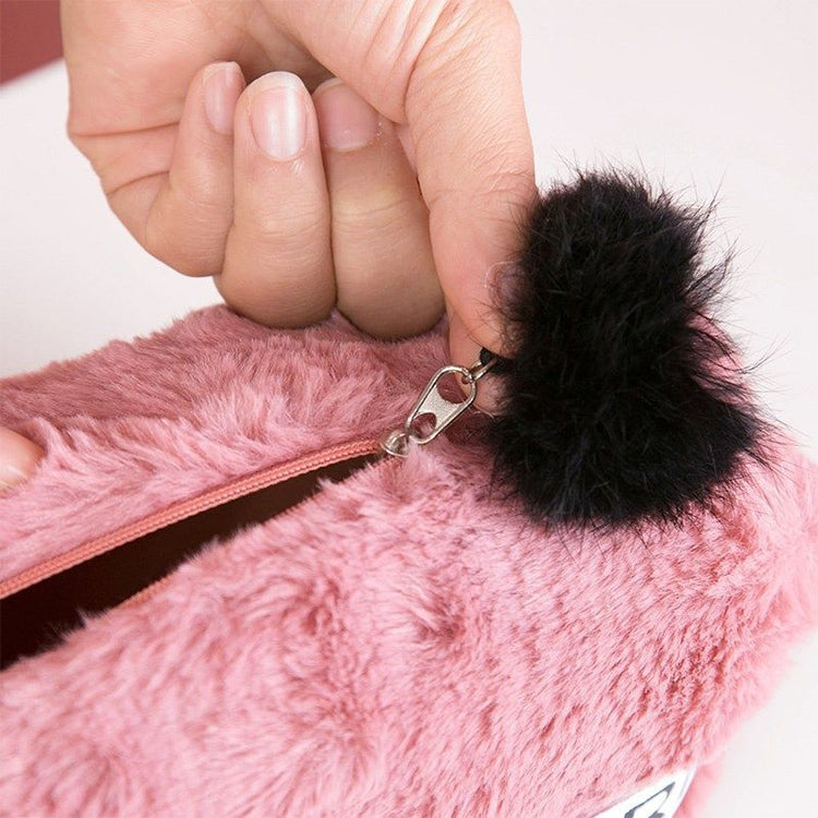 Cute Plush Pencil Case Pen Bag Makeup Bag School Supplie Stationery