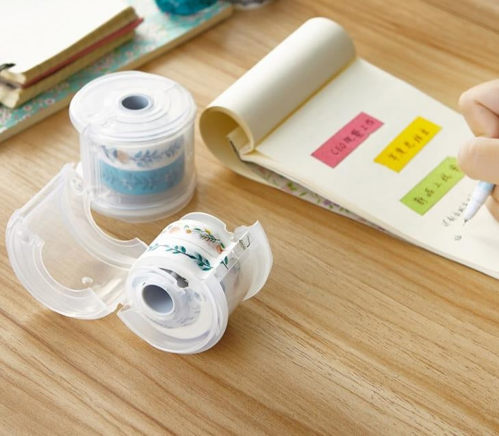 Mini Tape Cutter Tapes Dispensers(Transparent)