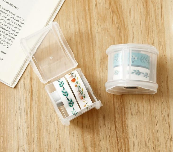 Mini Tape Cutter Tapes Dispensers(Transparent)