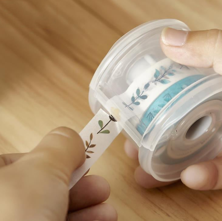Mini Tape Cutter Tapes Dispensers(Transparent)
