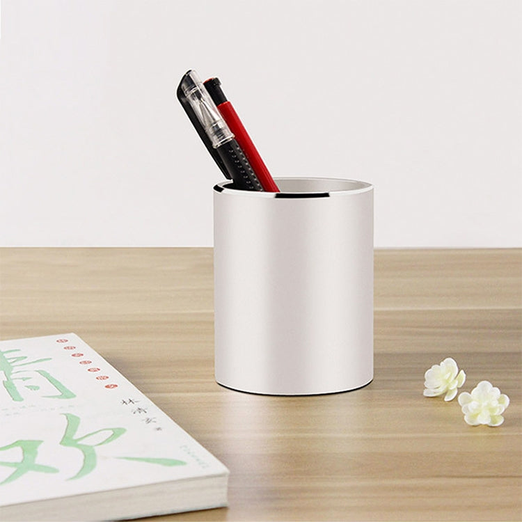 Aluminum Round Desk Pencil Holder Container Organizer Stationery Gift