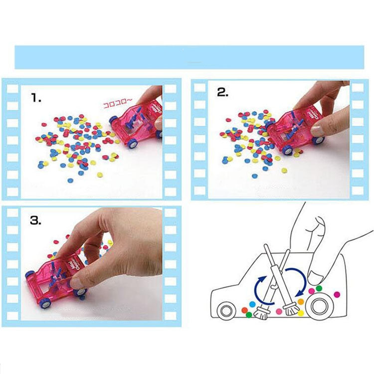 Mini Pencil Shaving Eraser Desktop Cleaning Trolley Sweeper, Random Color Delivery