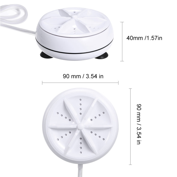 3 in 1 Portable Mini Washing Machine Ultrasonic Turbine Clothes Mini Washer with USB Cable Convenient for Travel