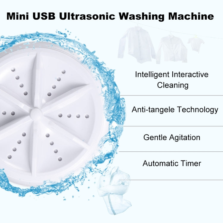 3 in 1 Portable Mini Washing Machine Ultrasonic Turbine Clothes Mini Washer with USB Cable Convenient for Travel