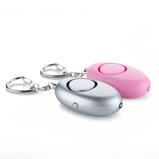 Oval Anti-wolf Keychain Alarm LED Flashlight, Random Color Delivery