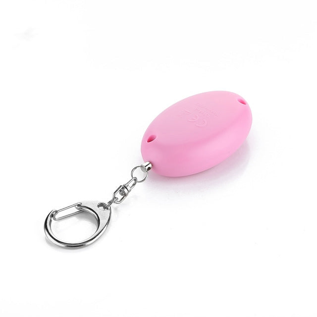 Oval Anti-wolf Keychain Alarm LED Flashlight, Random Color Delivery