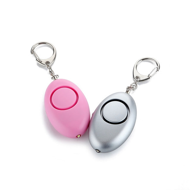 Oval Anti-wolf Keychain Alarm LED Flashlight, Random Color Delivery