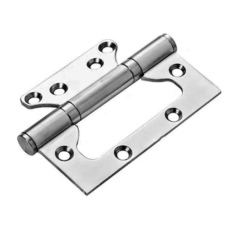 4 Inch Hinge Stainless Steel Bearing Loose-leaf Solid Wood Door Mute Thickening Folding Hundred-page Hinge, Size:4x3x3.0cm, Color:Silver