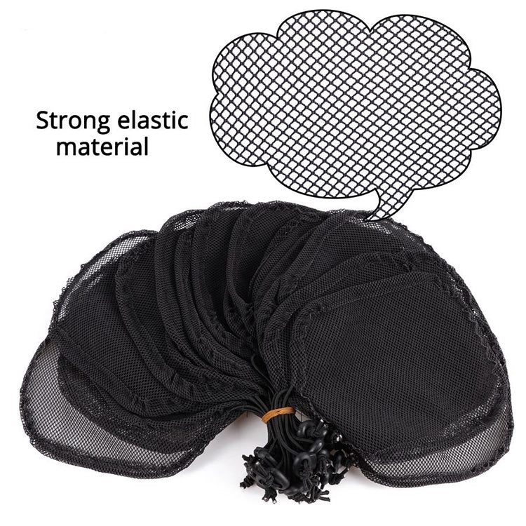10 PCS Wig Hat Making Ponytail Black Hairless Net Hair Net(Black)