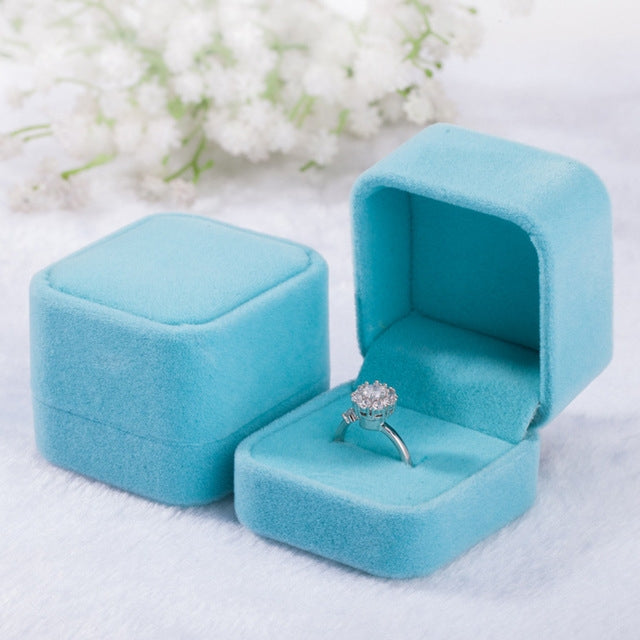 3 PCS Wedding Jewelry Accessories Square Velvet Jewelry Box Jewelry Display Case Gift Boxes Ring Earrings Box