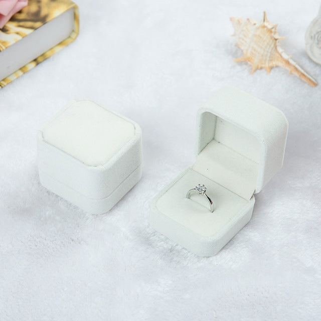 3 PCS Wedding Jewelry Accessories Square Velvet Jewelry Box Jewelry Display Case Gift Boxes Ring Earrings Box